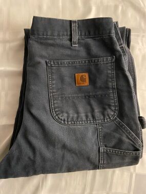 Carhartt Men's Relaxed Work Jeans - Loose Original fit dark Blue